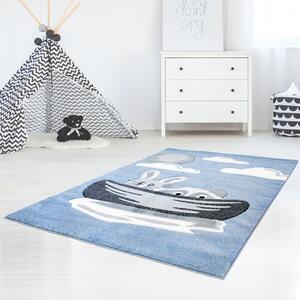 Dekorstudio Detský koberec BEAUTY modrý s loďou Rozmer koberca: 160x230cm