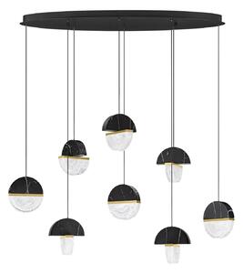 Dizajnový LED luster Dorin 48W A – Čierna