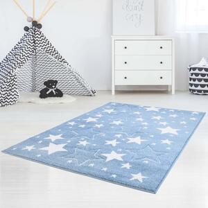 Dekorstudio Detský koberec BEAUTY modré hviezdy Rozmer koberca: 120x170cm