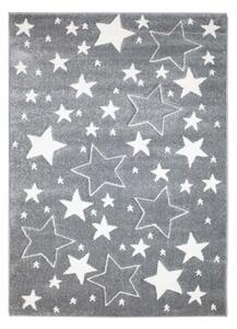 Dekorstudio Detský koberec BEAUTY sivé hviezdy Rozmer koberca: 160x230cm