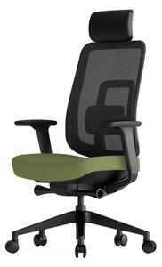Kancelárska ergonomická stolička K42 — sieť, látka, čierna / viac farieb Zelená