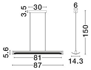 LED luster Emery 20W – Čierna