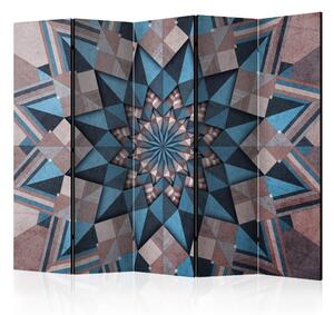 Artgeist Paraván - Star Mandala (Brown-Blue) II [Room Dividers]