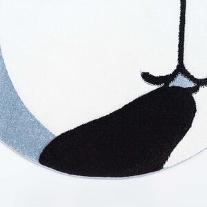 Dekorstudio Okrúhly detský koberec BEAUTY Modrá panda Priemer koberca: 120cm