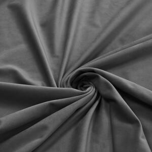 Dekorstudio Luxusný velúrový záves Velvet - tmavo sivý Uchytenie závesu: Dekoračné kolieska