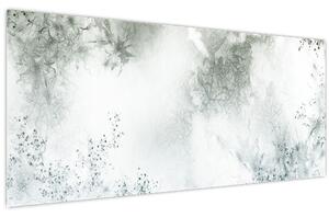 Obraz abstrakcie listov (120x50 cm)