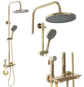 Rea Max, termostatický sprchový set s batériou, zlatá lesklá, REA-P6617