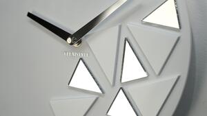 Dekorstudio Moderné nástenné hodiny TRIANGLES biele matné
