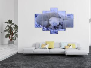 Obraz - Ľadové medvedíky (150x105 cm)