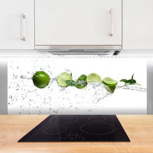 Sklenený obklad Do kuchyne Limetka voda kuchyňa 125x50 cm