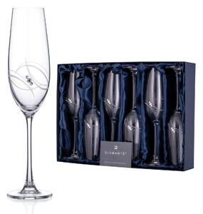 Diamante poháre na šampanské Atlantis s kryštálmi Swarovski 260 ml 6KS