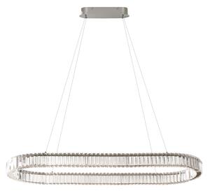 Závesné svietidlo Spark Oval Ch + Remote chrómové 71 W