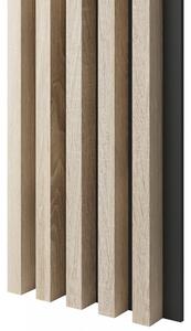 Akustický panel, podklad MDF doska, široká lamela, dub Sonoma, 30x275 cm