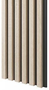 Akustický panel, podklad MDF doska, úzka lamela, dub Sonoma, 30x275 cm