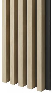 Akustický panel, podklad MDF doska, široká lamela, dub bielený, 30x275 cm