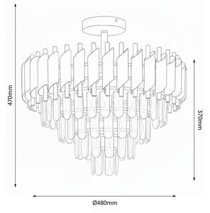 Brilagi - Prisadený luster ECLIPSE 7xE14/10W/230V pr. 48 cm zlatý