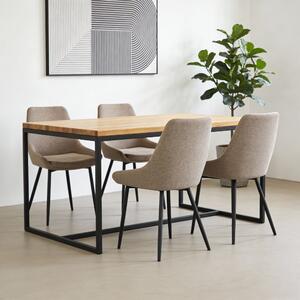 Jedálenský stôl s masívnou dubovou doskou Ela 1400 x 900 mm