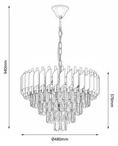Brilagi - Luster na reťazi ECLIPSE 7xE14/10W/230V pr. 48 cm zlatá