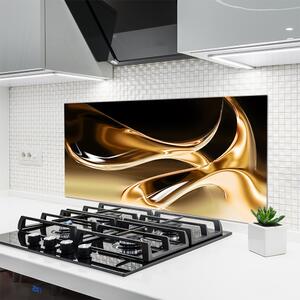Sklenený obklad Do kuchyne Zlato abstrakcia art umenie 120x60 cm
