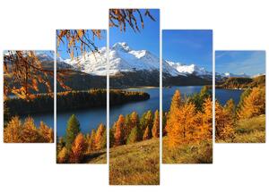 Obraz - Jeseň v Alpách (150x105 cm)