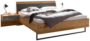POSTEĽ S NOČNÝMI STOLÍKMI, 180/200 cm, dub bianco, lávovosivá Dieter Knoll - Postele