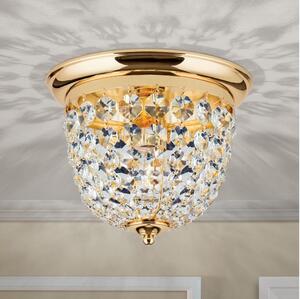 Orion DLU 1840/26-Krištáľové str. svietidlo PLAFOND 1xE27/40W/230V pr.26 cm zlatá