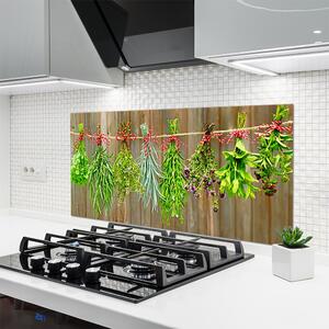 Sklenený obklad Do kuchyne Sušené byliny listy príroda 120x60 cm