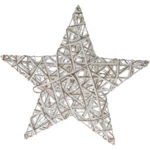 Vianočná LED hviezda Greyse sivá, 40 cm