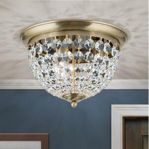 Orion DLU 1840/35-Krištáľové str. svietidlo PLAFOND 3xE27/40W/230V pr.35 cm bronz