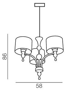 Retro luster Impress 3 biele – Biela