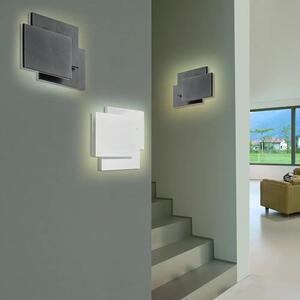 LED nástenné svietidlo Clover square biele – Biela