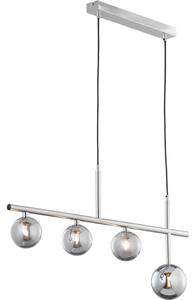Jupiter 1902 - Luster na lankách NEPTUN 4xG9/14W/230V matný chróm/dymovo sivá