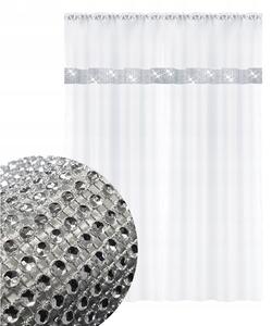Jednofarebná záclona GLAMOUR - Biela - vlastný rozmer Uchytenie závesu: Dekoračné krúžky antracitové, Šírka záclony: 350cm