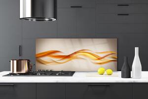 Sklenený obklad Do kuchyne Abstrakcia vlny art umenie 125x50 cm