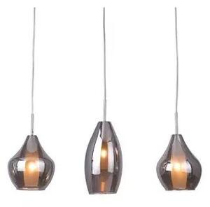Industriálny luster Amber 3 chróm – Sivá