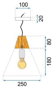 Dekorstudio Retro stropná lampa Loft Scandi A sivá