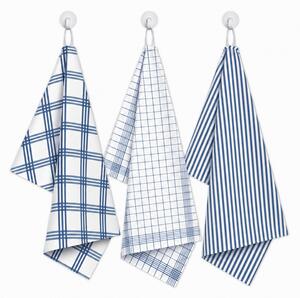 XPOSE® Kuchynské utierky LINIE 3ks - modré 40x60 cm