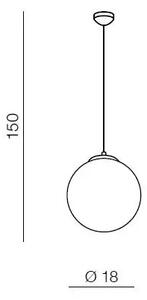 Kovový luster biele Ball 20 – Biela