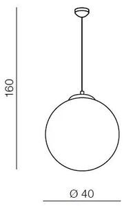 Kovový luster biele Ball 40 – Biela