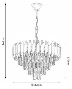 Brilagi - Luster na reťazi ECLIPSE 7xE14/10W/230V pr. 48 cm strieborný