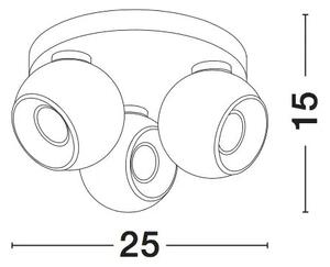 Moderné bodové svietidlo Tore 25 biele – Biela