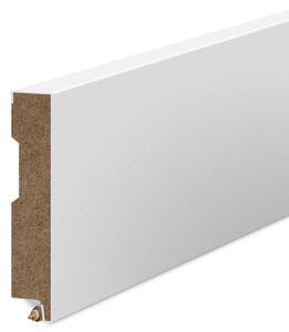 Podlahová lišta MDF hladká - biela, hrúbka 12mm