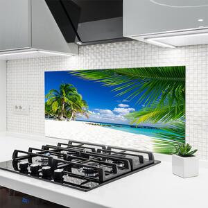 Sklenený obklad Do kuchyne Tropická pláž more výhľad 120x60 cm