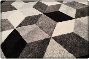 Dekorstudio Moderný koberec SUMATRA - Čierne kosoštvorce Rozmer koberca: 60x100cm