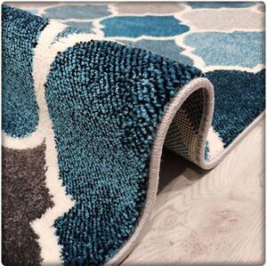 Dekorstudio Moderný koberec SUMATRA - Modrý marocký vzor Rozmer koberca: 60x100cm