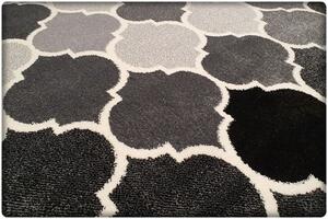 Dekorstudio Moderný koberec SUMATRA - Čierny marocký vzor Rozmer koberca: 80x150cm