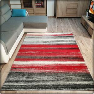 Dekorstudio Moderný koberec SUMATRA - Červené pásy Rozmer koberca: 80x150cm