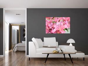 Obraz - Ružové ľalie (90x60 cm)