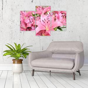 Obraz - Ružové ľalie (90x60 cm)