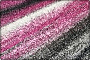 Dekorstudio Moderný koberec SUMATRA - Ružové pásy Rozmer koberca: 140x190cm